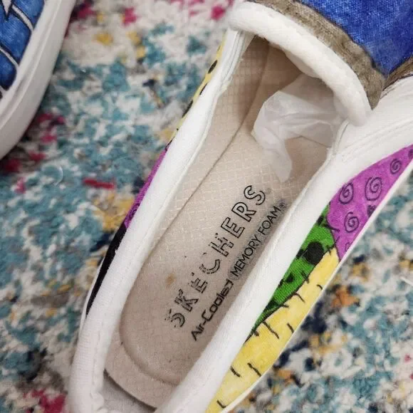 Sketchers Memory Foam Slip On Sneakers with Nightmare Before Christmas Size 8.5 - Picture 8 of 9